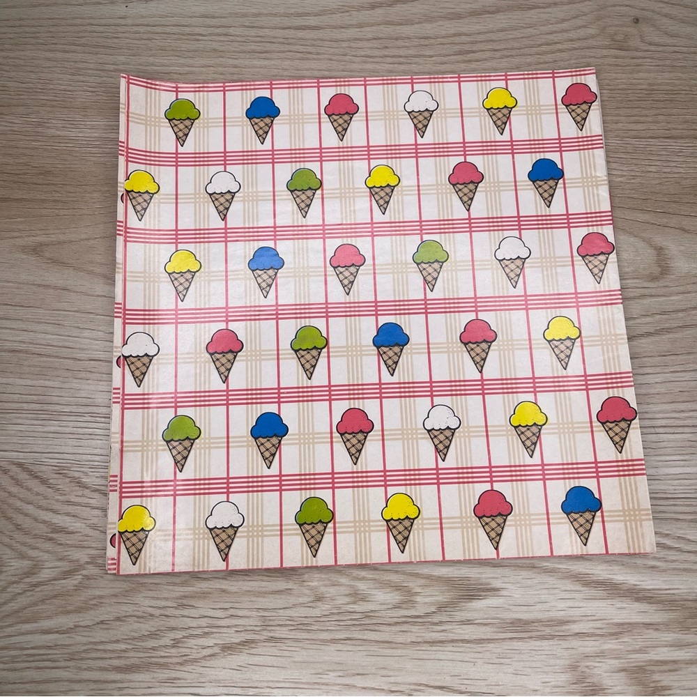 Vintage Ice Cream Cone Patterned Paper